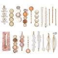 20 PCS Pearls Hair Clips Fashion Korean Style Acrylic ResinHairpins / Barrettes for Women and Ladies Girls Headwear Styling Tools Hair Accessories Bobby Pins