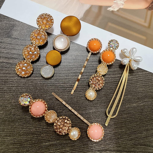 20 PCS Hair Accessories for Decorative Party Wedding, Pearl Hair Clips Set Fashion Korean Acrylic Resin Hair Barrettes, Bobby Pins Hairpins for Women and Ladies Girls Headwear Styling Tools