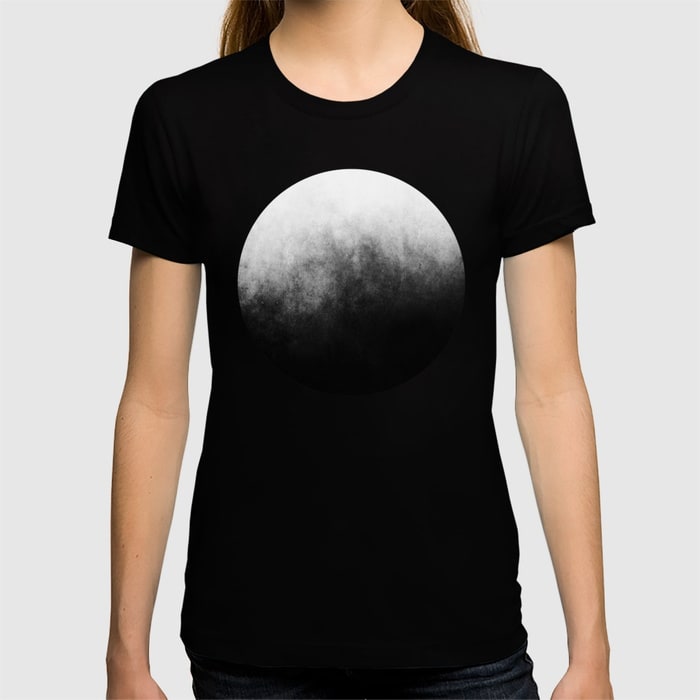 Abstract Summer Casual T-Shirt Black